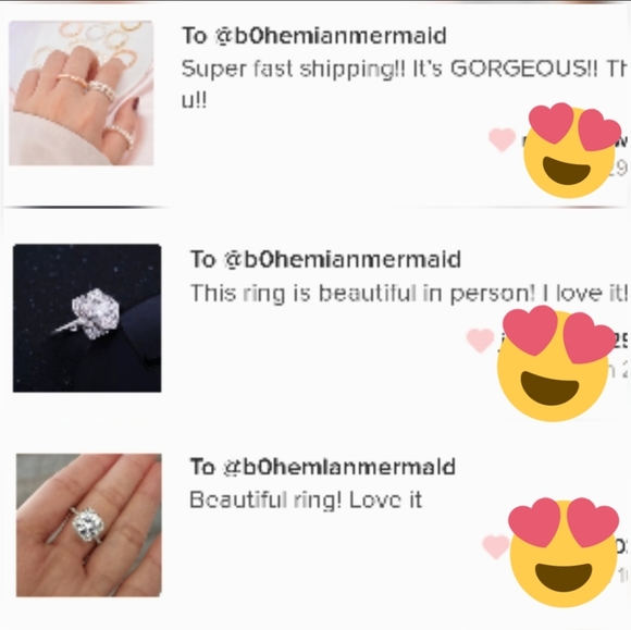 🔥LAST 1🔥SET OF 3 DAINTY SIMULATED DIAMOND RINGS - Picture 8 of 8